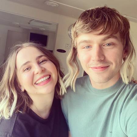 Mae Whitman with her rumored boyfriend